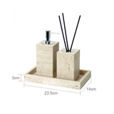 Beige Travertin Luxus-Badezimmer-Accessoire-Set