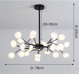 LumiFlicker Verzweigter Glühwürmchen-Kronleuchter – Minimalistischer Luxus mit Zauberhaftem Licht