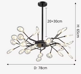 LumiFlicker Verzweigter Glühwürmchen-Kronleuchter – Minimalistischer Luxus mit Zauberhaftem Licht