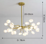 LumiFlicker Verzweigter Glühwürmchen-Kronleuchter – Minimalistischer Luxus mit Zauberhaftem Licht