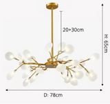 LumiFlicker Verzweigter Glühwürmchen-Kronleuchter – Minimalistischer Luxus mit Zauberhaftem Licht