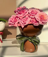 RoseBlüte Keramische Rosenvase – Künstlerische blumenförmige Vase