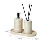 Beige Travertin Luxus-Badezimmer-Accessoire-Set