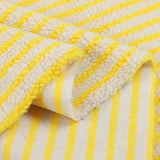 Fein Gestreifter Jacquard-Lammfellstoff – Schnell Trocknend & Atmungsaktiv für DIY Kinderkleidung und Accessoires