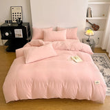 WaffleComfort Modernes Waffel-Bettwäsche-Set