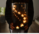 Eleganter Aurora Grande Glas-Kerzenhalter – Luxuriöser transparenter Kerzenständer