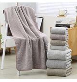 Premium Antibakterielles Bambus-Kohle-Badetuch-Set