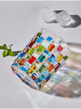 CrystalWeave Buntes Handbemaltes Kristallglas