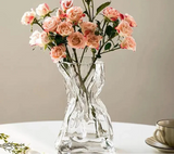 CrystalBloom Unregelmäßige Transparente Glasvase