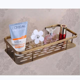 VintageStone Messing Duschablage – Antikes Eckregal für Seife, Shampoo & Badutensilien