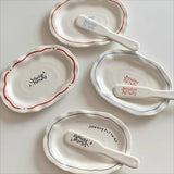 Retro Ovale Keramische Servierschale – Minimalistische Unregelmäßige Frühstücks