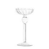 StriatoÉlite Luxuriöser Glas-Kerzenhalter auf Fuß