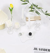 AuroraHeritage Retro-Glas-Kerzenhalter