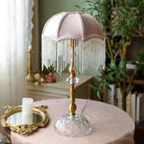 VelourÉclat Französische Retro-Tischlampe