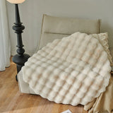 UltraSoft Imitations-Kaninchenfell Rundteppich – Fluffy Luxus-Teppich für Wohnzimmer, Schlafzimmer & Kinderzimmer