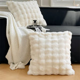 FluffyHugs Retro Plüsch-Kissenbezug – Dekorativer Weicher Kissenbezug