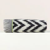 Premium Baumwoll-Badetuch mit Quasten – Weich gestreiftes Strand- & Badetuch