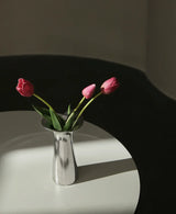 Silberne Geometrische Luxus-Keramikvase