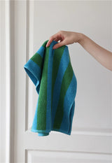 Luxuriöses Biologisches Gestreiftes Jacquard Baumwollhandtuch – Superweich, Absorbierend & Langlebig für Bad und Gesicht