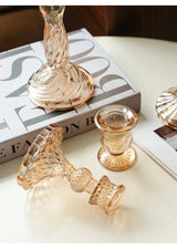 AuroraLuxe Europäischer Glas-Kerzenhalter