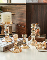 AuroraLuxe Europäischer Glas-Kerzenhalter