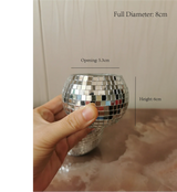 DiscoGlow Retro Discokugel Teelichthalter