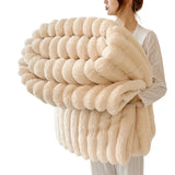 VeluSoft Gerippte Deluxe-Fleecedecke