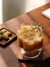 CrystalSip Vintage Geriffelte Gläser