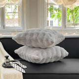 FluffyHugs Retro Plüsch-Kissenbezug – Dekorativer Weicher Kissenbezug