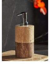 Luxus Marmor-Leoparden Badezimmerkollektion – Keramik Lotionflasche, Mundspülbecher, Seifenspender & Ablage-Set