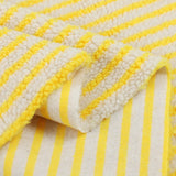 Fein Gestreifter Jacquard-Lammfellstoff – Schnell Trocknend & Atmungsaktiv für DIY Kinderkleidung und Accessoires