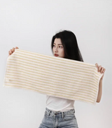 Luxuriöses Gewebtes Baumwollhandtuch – Gestreifte Geometrische Rauten, Absorbierendes Gesichts