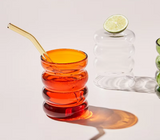 RippleWave Lux Glasbecher 250 ml – Kreativer hitzebeständiger Design-Trinkbecher