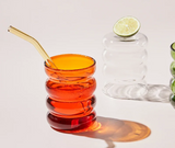 RippleWave Lux Glasbecher 250 ml – Kreativer hitzebeständiger Design-Trinkbecher