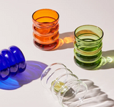 RippleWave Lux Glasbecher 250 ml – Kreativer hitzebeständiger Design-Trinkbecher