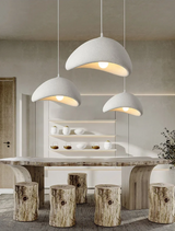 ZenAura Sculpt LED Hängeleuchte – Handgefertigte Wabi-Sabi Designlampe