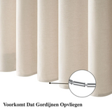 LineaLuxe Premium Duschvorhang – Wasserabweisend & Extra Dickes Kunstleinen – Beige